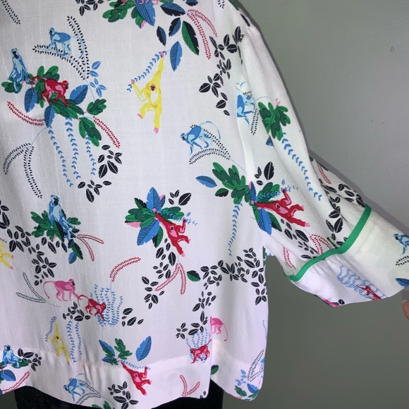 Topshop button down short sleeves top size 10 - Picture 7 of 8